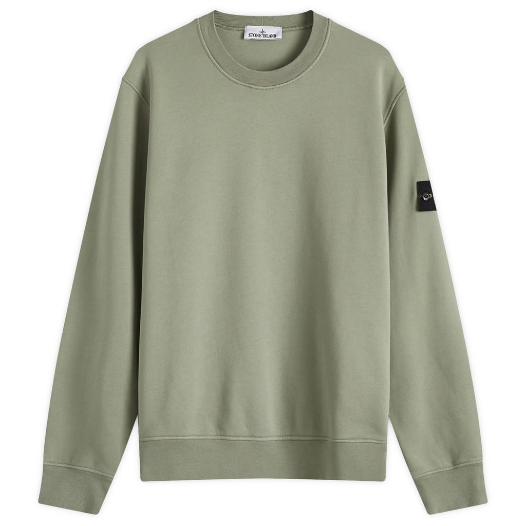 Stone Island Men's Garment Dyed Crew Neck Sweatshirt Sage